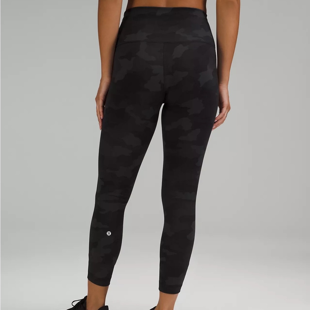 Lululemon Wunder Train High-Rise Tights 25” Black Camo